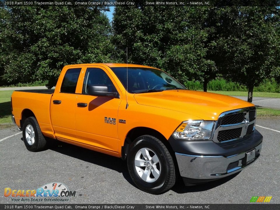 2018 Ram 1500 Tradesman Quad Cab Omaha Orange / Black/Diesel Gray Photo #4