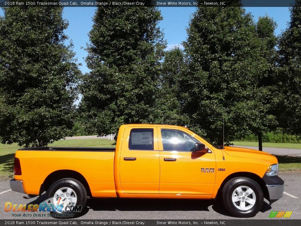 2018 Ram 1500 Tradesman Quad Cab Omaha Orange / Black/Diesel Gray Photo #5