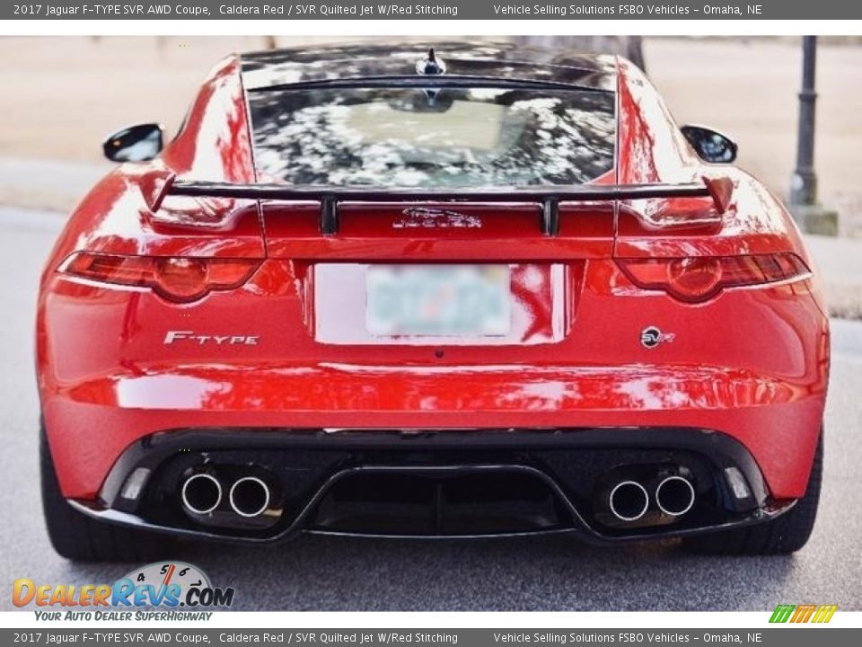 2017 Jaguar F-TYPE SVR AWD Coupe Caldera Red / SVR Quilted Jet W/Red Stitching Photo #12
