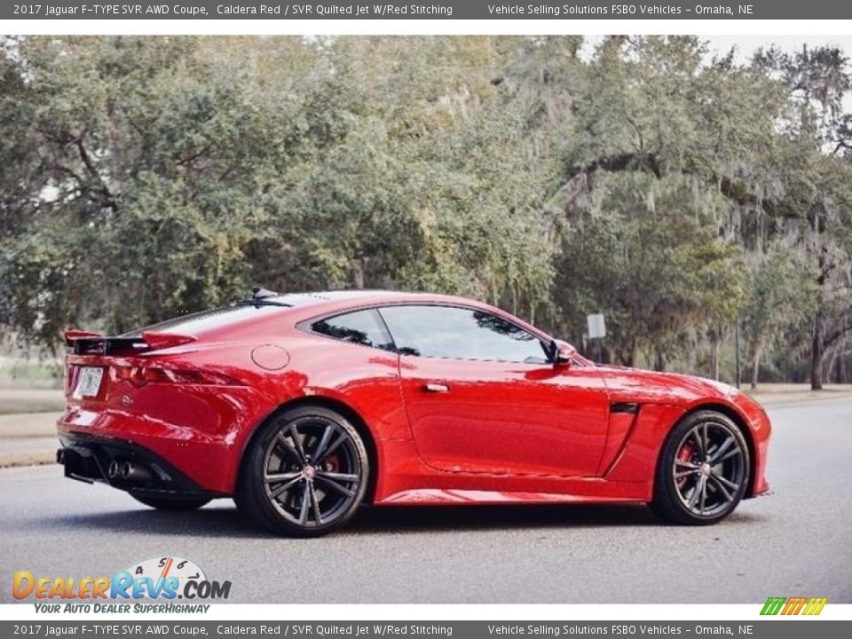 2017 Jaguar F-TYPE SVR AWD Coupe Caldera Red / SVR Quilted Jet W/Red Stitching Photo #14