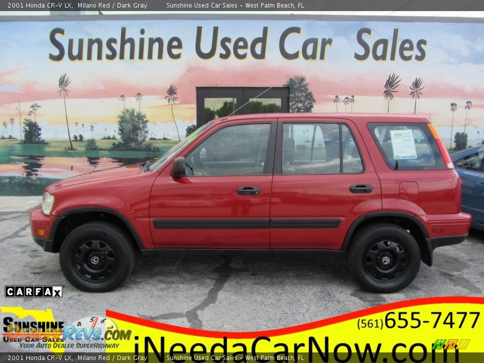 2001 Honda CR-V LX Milano Red / Dark Gray Photo #1