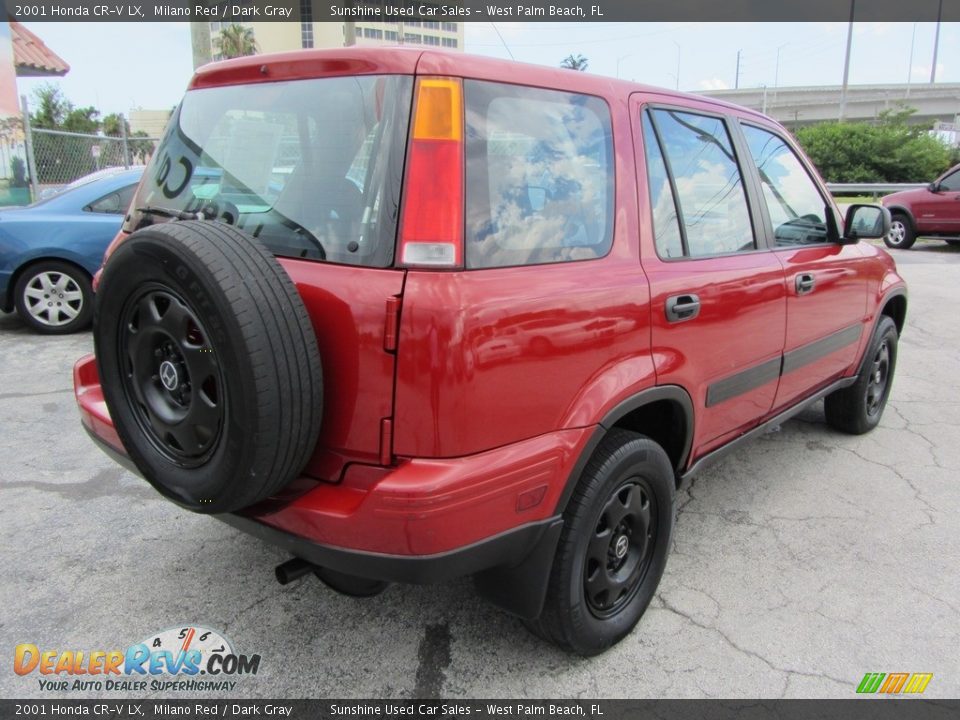 2001 Honda CR-V LX Milano Red / Dark Gray Photo #6