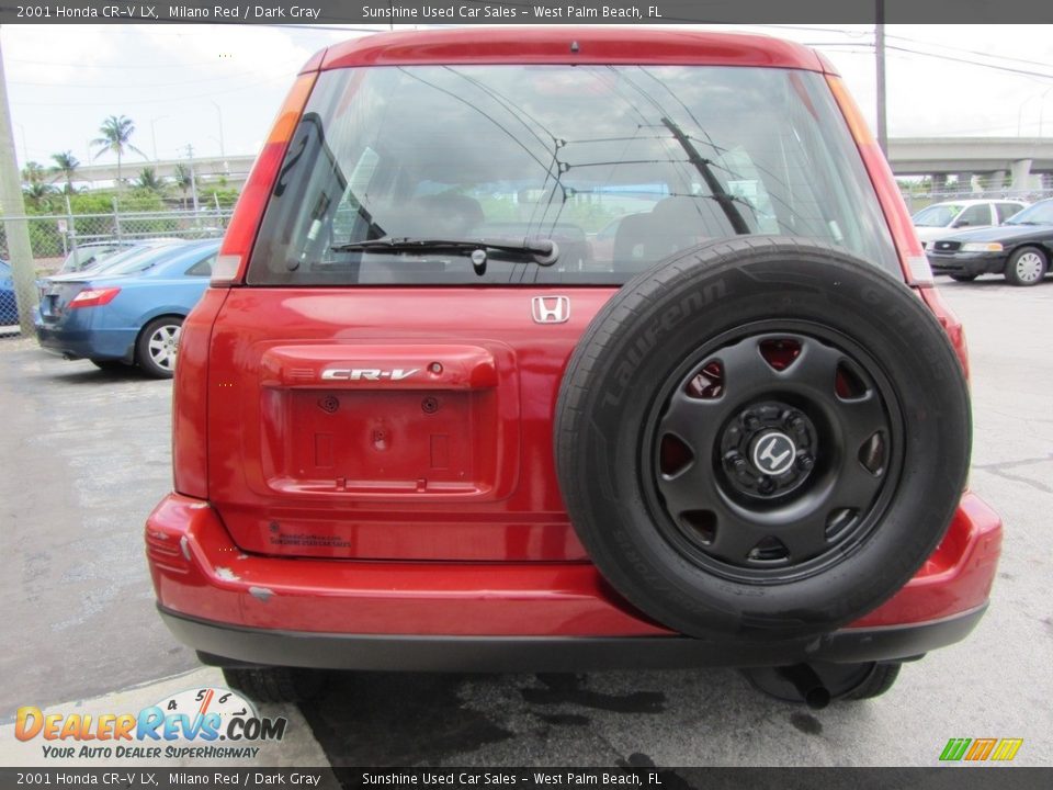 2001 Honda CR-V LX Milano Red / Dark Gray Photo #7