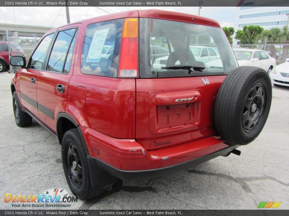 2001 Honda CR-V LX Milano Red / Dark Gray Photo #8