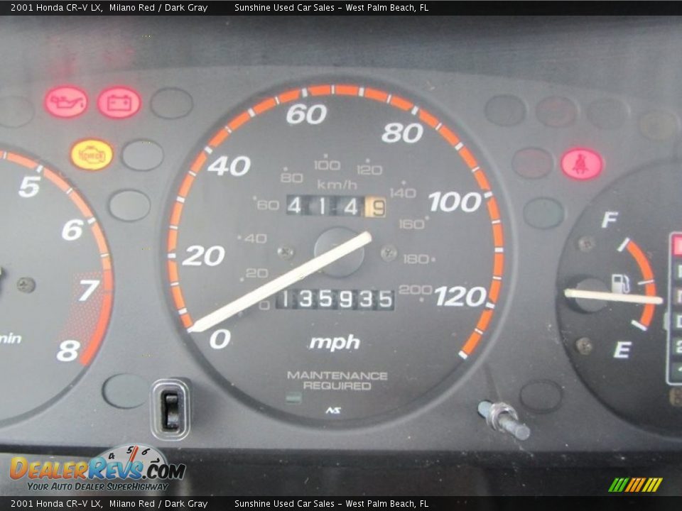 2001 Honda CR-V LX Milano Red / Dark Gray Photo #21