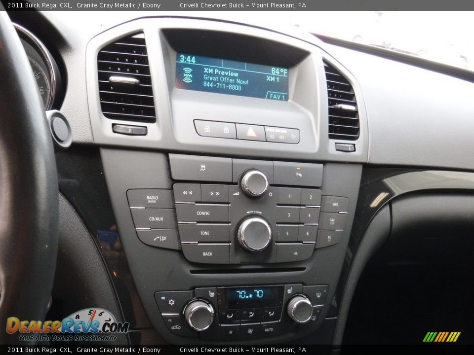 2011 Buick Regal CXL Granite Gray Metallic / Ebony Photo #16
