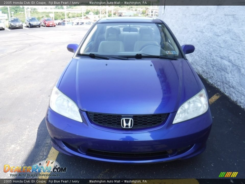 2005 Honda Civic EX Coupe Fiji Blue Pearl / Ivory Photo #5