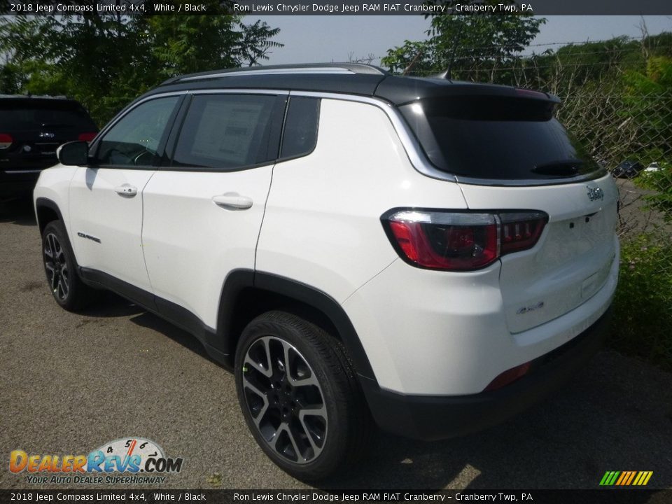 2018 Jeep Compass Limited 4x4 White / Black Photo #3