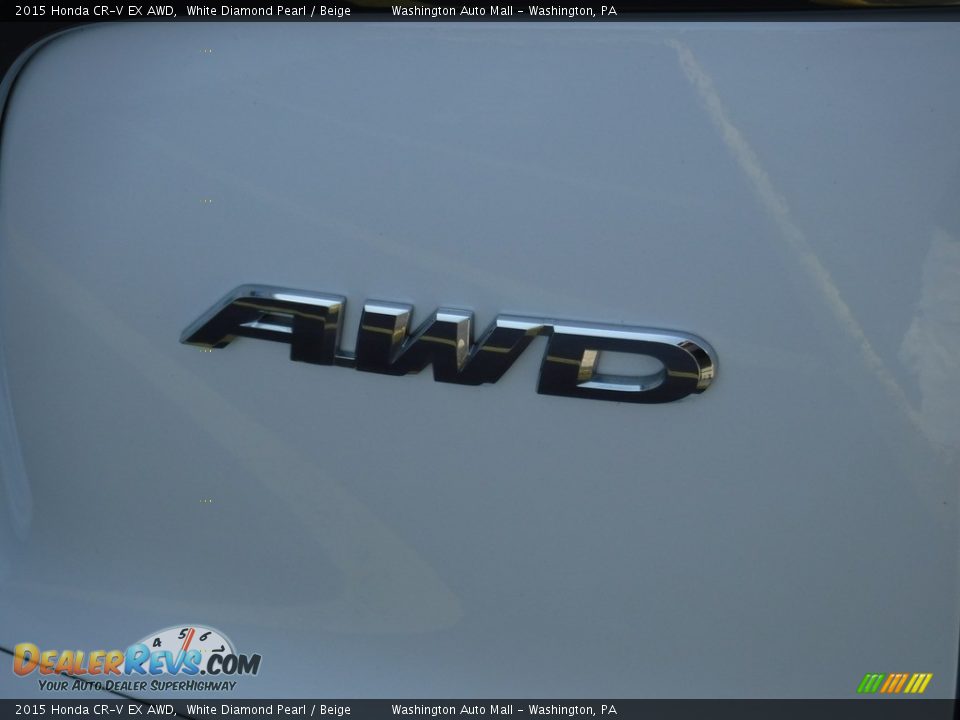 2015 Honda CR-V EX AWD White Diamond Pearl / Beige Photo #10