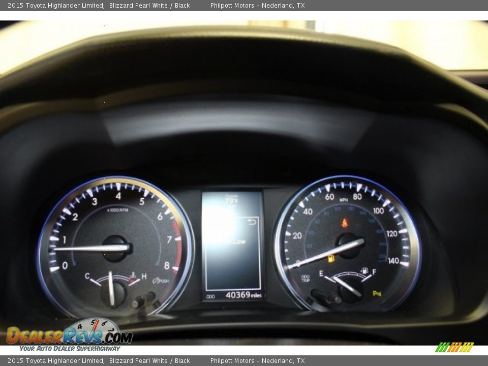 2015 Toyota Highlander Limited Blizzard Pearl White / Black Photo #30