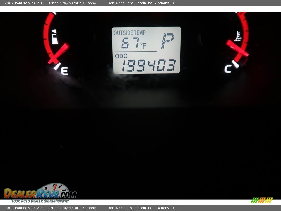 2009 Pontiac Vibe 2.4 Carbon Gray Metallic / Ebony Photo #14