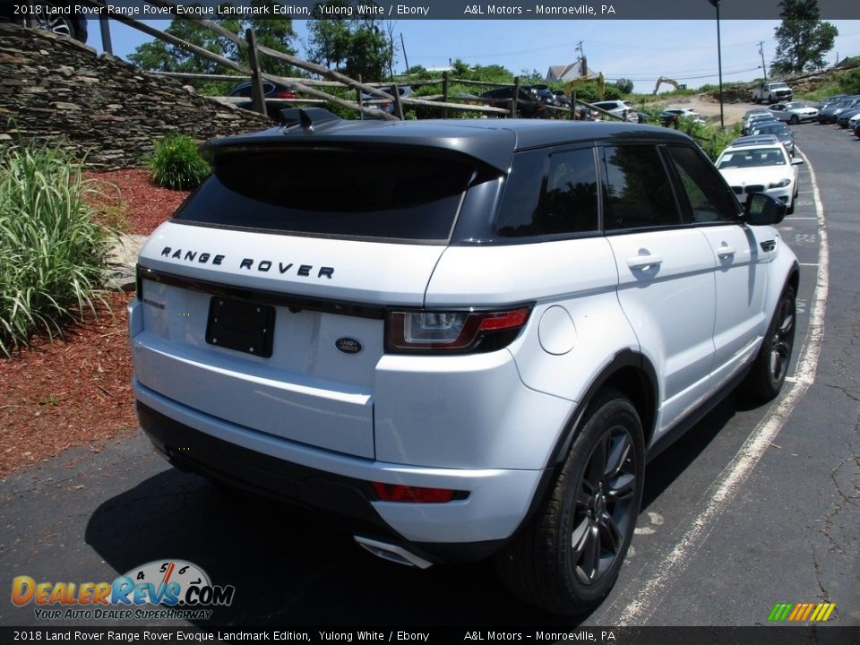 2018 Land Rover Range Rover Evoque Landmark Edition Yulong White / Ebony Photo #11