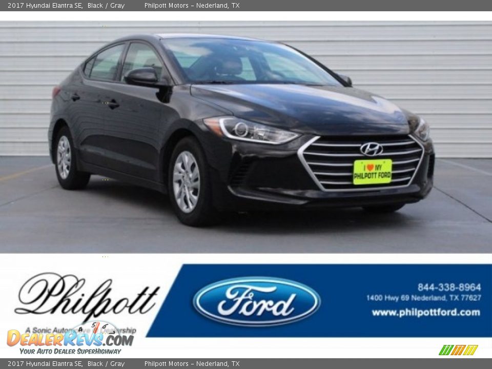 2017 Hyundai Elantra SE Black / Gray Photo #1