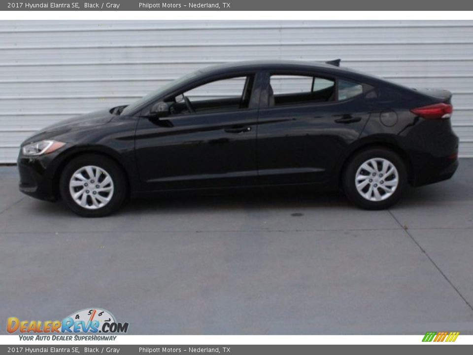 2017 Hyundai Elantra SE Black / Gray Photo #7
