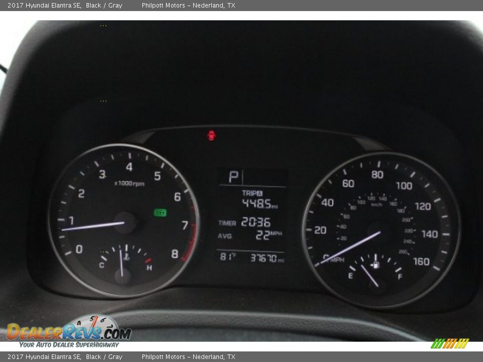 2017 Hyundai Elantra SE Black / Gray Photo #22