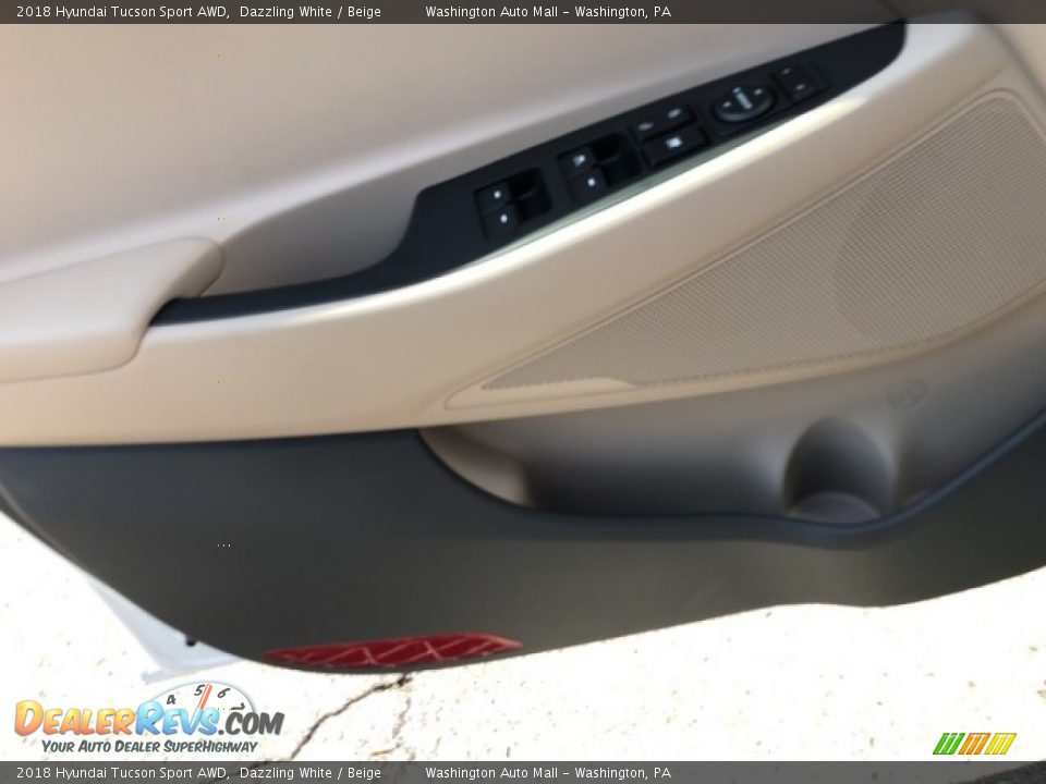 2018 Hyundai Tucson Sport AWD Dazzling White / Beige Photo #6