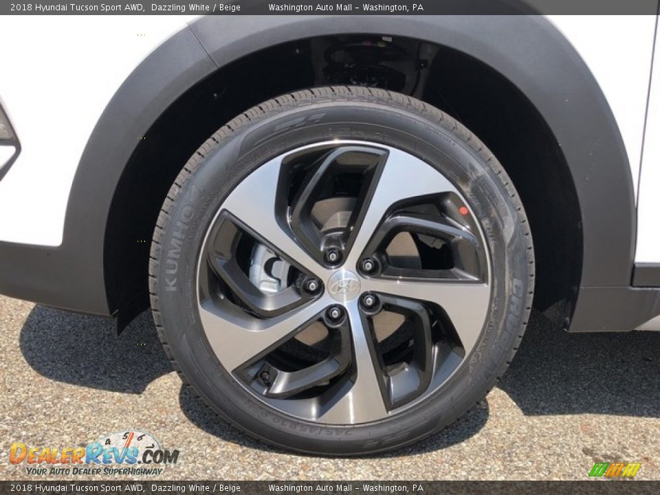 2018 Hyundai Tucson Sport AWD Dazzling White / Beige Photo #22