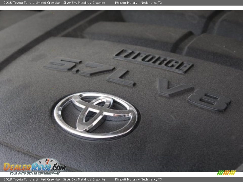 2018 Toyota Tundra Limited CrewMax Silver Sky Metallic / Graphite Photo #36