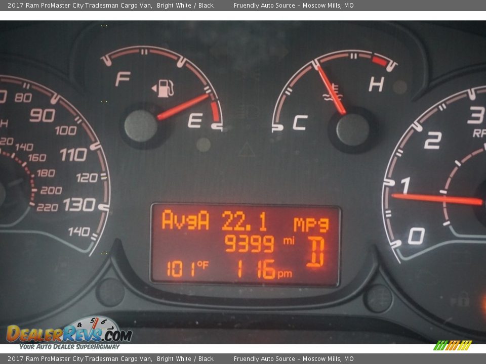 2017 Ram ProMaster City Tradesman Cargo Van Bright White / Black Photo #8