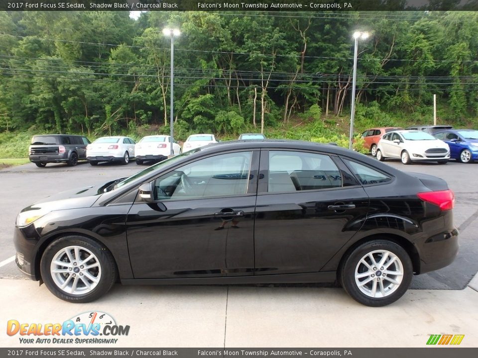 2017 Ford Focus SE Sedan Shadow Black / Charcoal Black Photo #6