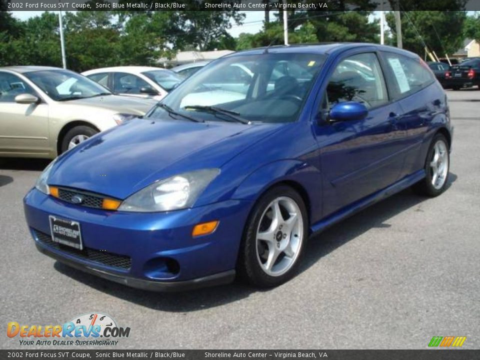 2002 Ford Focus SVT Coupe Sonic Blue Metallic / Black/Blue Photo #1