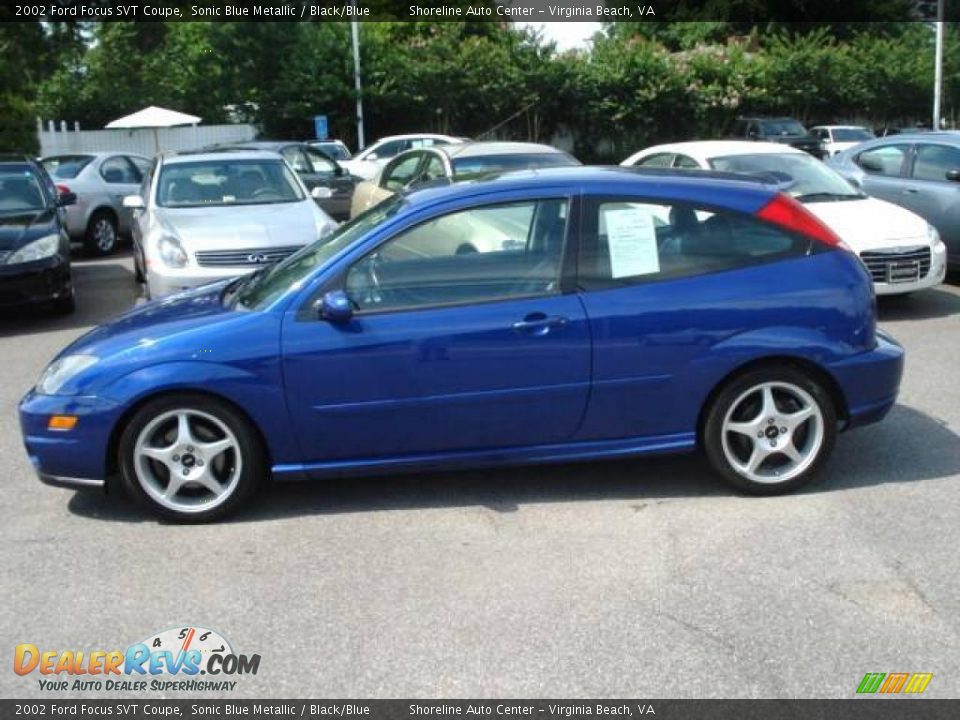 2002 Ford Focus SVT Coupe Sonic Blue Metallic / Black/Blue Photo #2