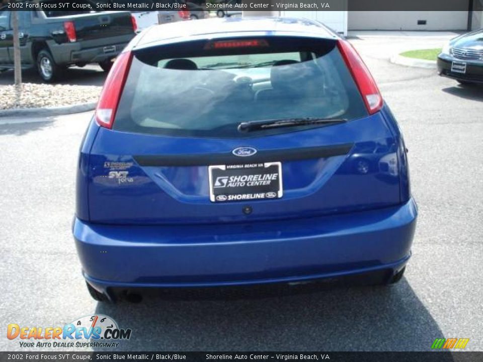 2002 Ford Focus SVT Coupe Sonic Blue Metallic / Black/Blue Photo #4