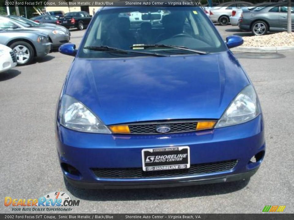 2002 Ford Focus SVT Coupe Sonic Blue Metallic / Black/Blue Photo #7