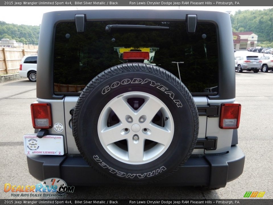 2015 Jeep Wrangler Unlimited Sport 4x4 Billet Silver Metallic / Black Photo #4