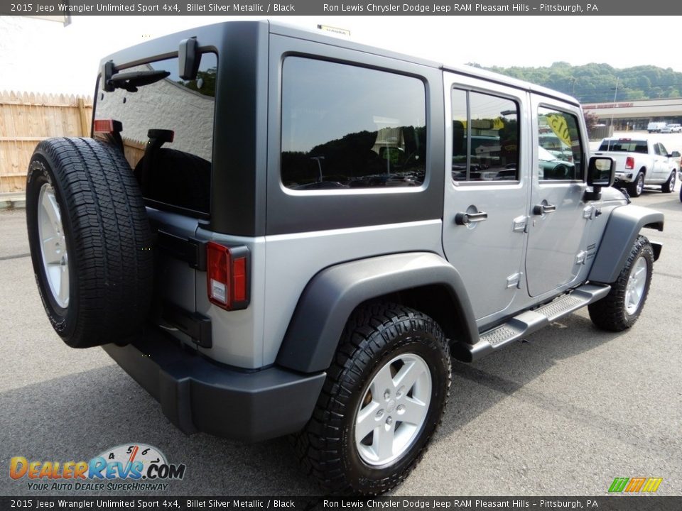 2015 Jeep Wrangler Unlimited Sport 4x4 Billet Silver Metallic / Black Photo #6