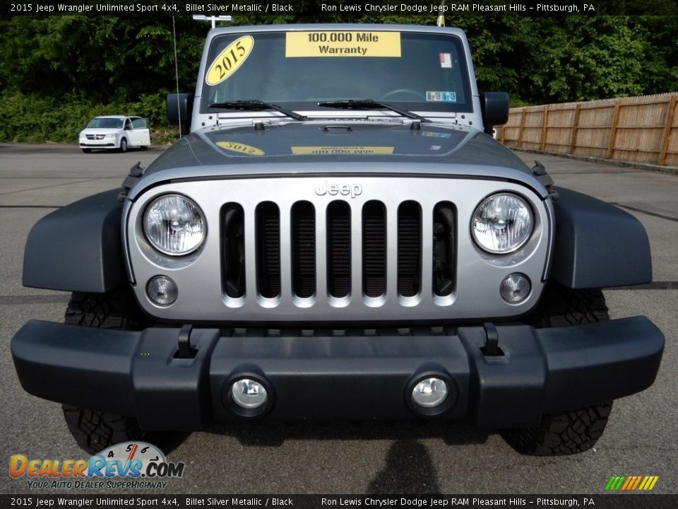2015 Jeep Wrangler Unlimited Sport 4x4 Billet Silver Metallic / Black Photo #9