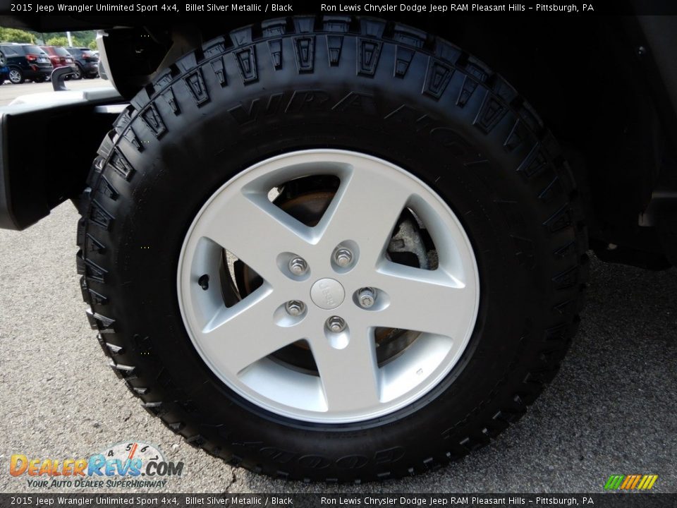 2015 Jeep Wrangler Unlimited Sport 4x4 Billet Silver Metallic / Black Photo #10