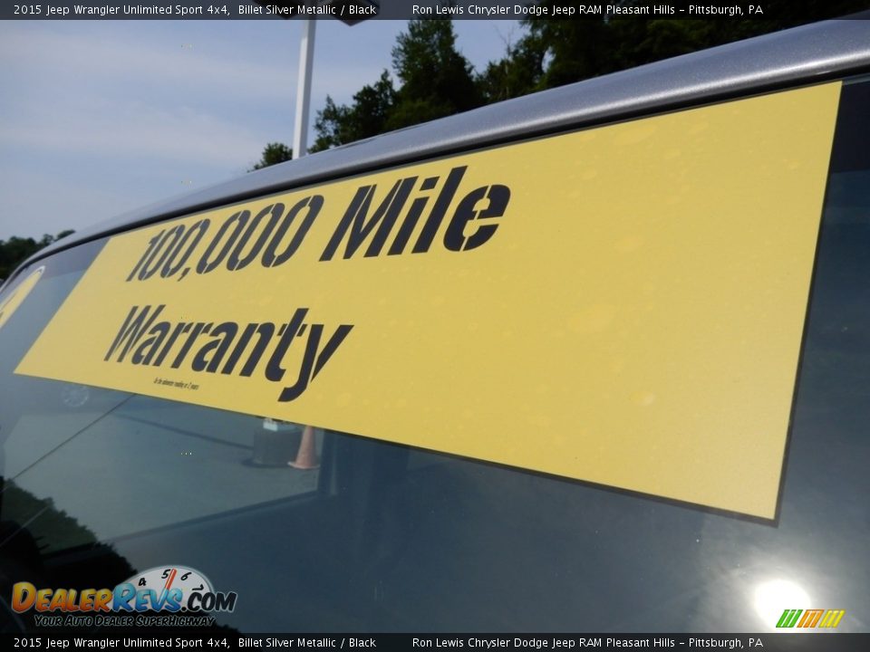 2015 Jeep Wrangler Unlimited Sport 4x4 Billet Silver Metallic / Black Photo #11