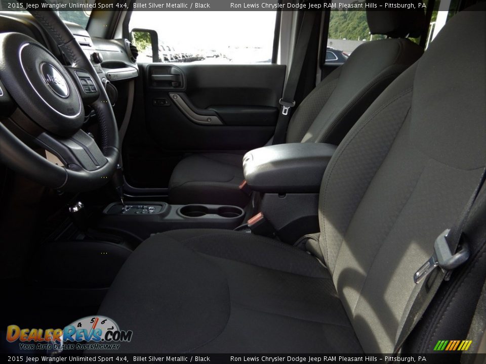 2015 Jeep Wrangler Unlimited Sport 4x4 Billet Silver Metallic / Black Photo #12