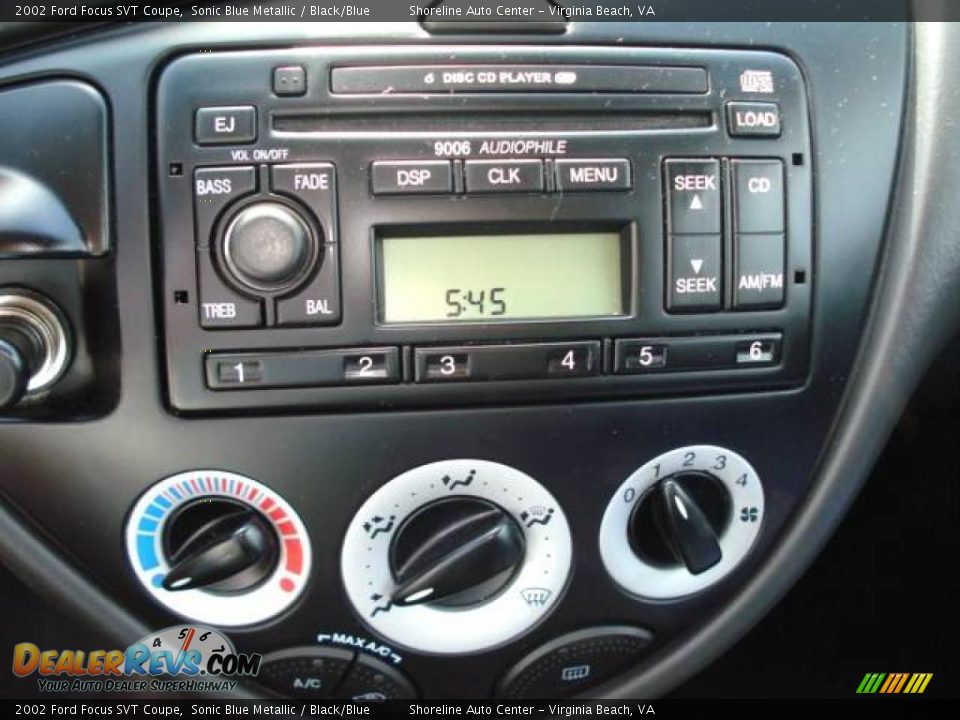 2002 Ford Focus SVT Coupe Sonic Blue Metallic / Black/Blue Photo #10