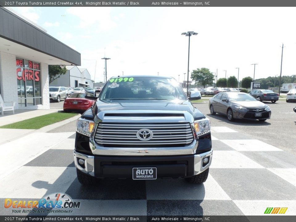 2017 Toyota Tundra Limited CrewMax 4x4 Midnight Black Metallic / Black Photo #2