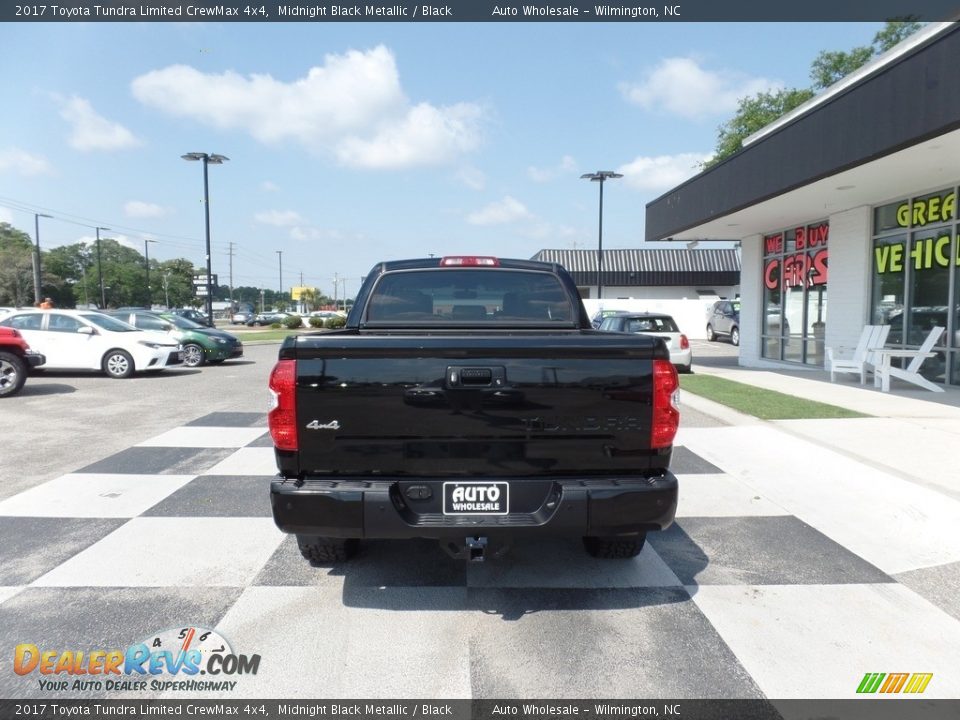 2017 Toyota Tundra Limited CrewMax 4x4 Midnight Black Metallic / Black Photo #4