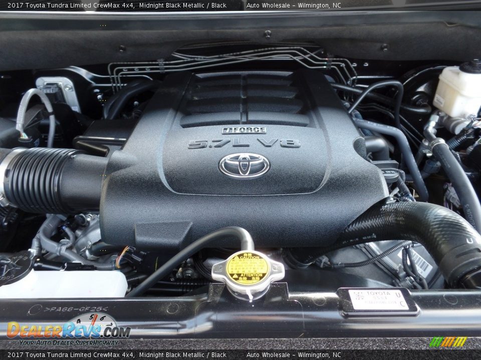 2017 Toyota Tundra Limited CrewMax 4x4 Midnight Black Metallic / Black Photo #6
