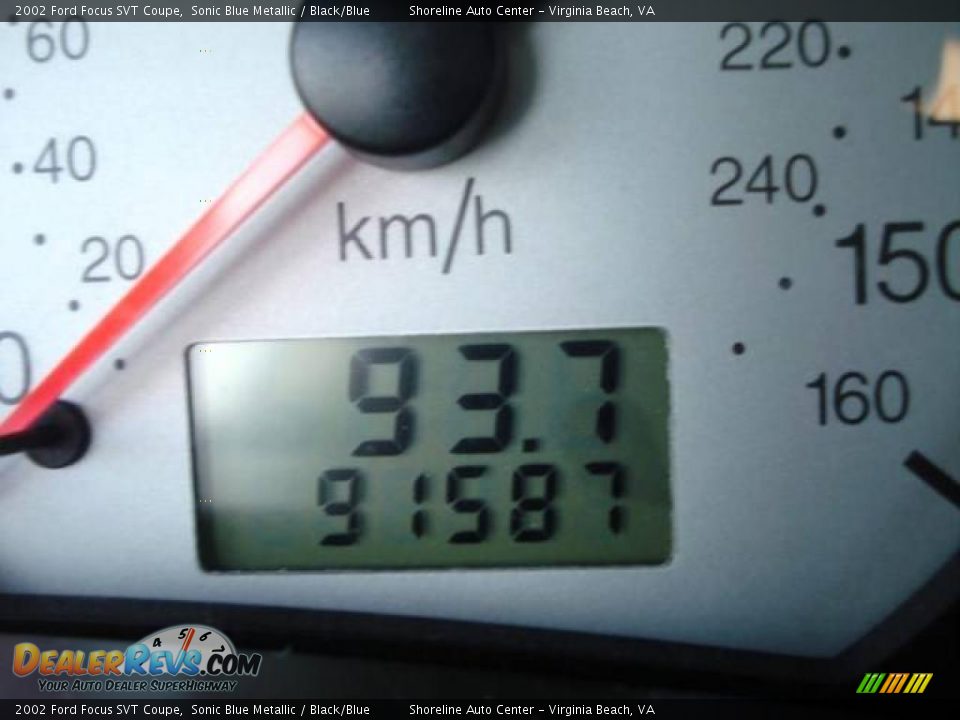 2002 Ford Focus SVT Coupe Sonic Blue Metallic / Black/Blue Photo #14