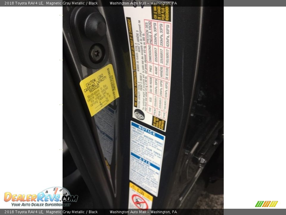 2018 Toyota RAV4 LE Magnetic Gray Metallic / Black Photo #14