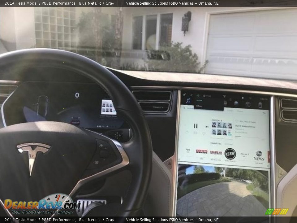 2014 Tesla Model S P85D Performance Blue Metallic / Gray Photo #4