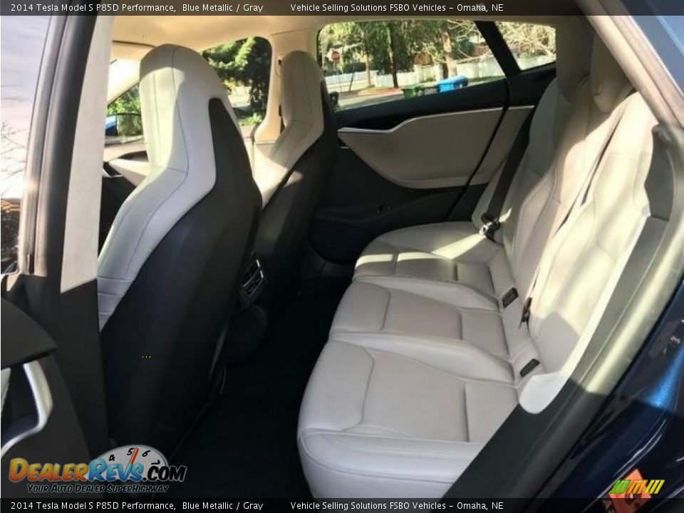 2014 Tesla Model S P85D Performance Blue Metallic / Gray Photo #5
