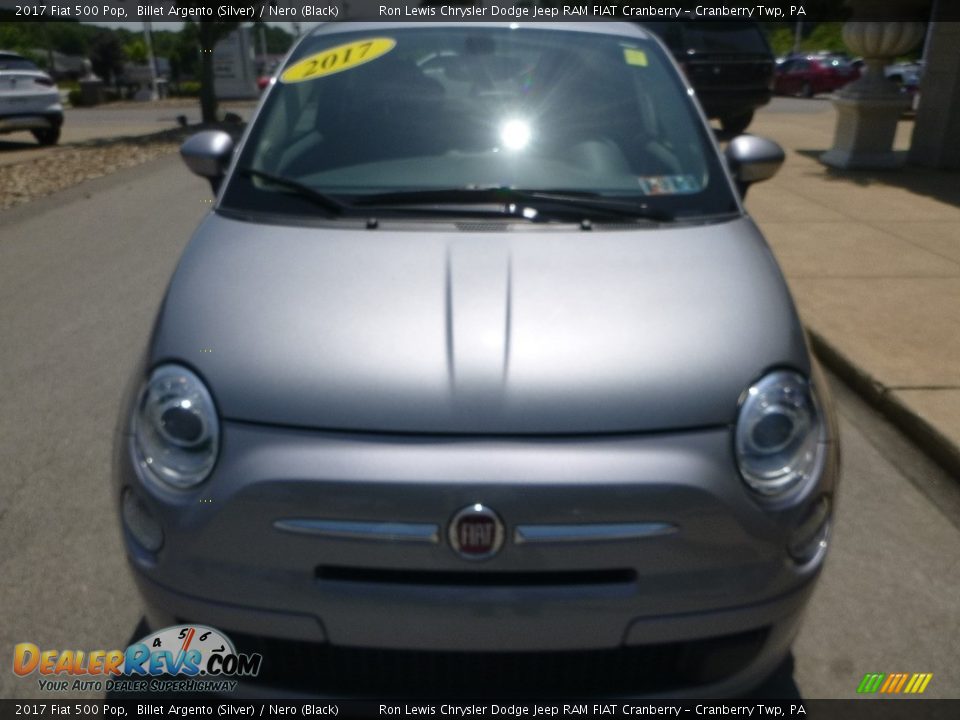 2017 Fiat 500 Pop Billet Argento (Silver) / Nero (Black) Photo #4