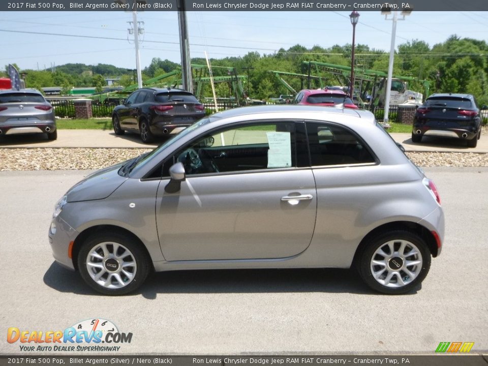 2017 Fiat 500 Pop Billet Argento (Silver) / Nero (Black) Photo #6