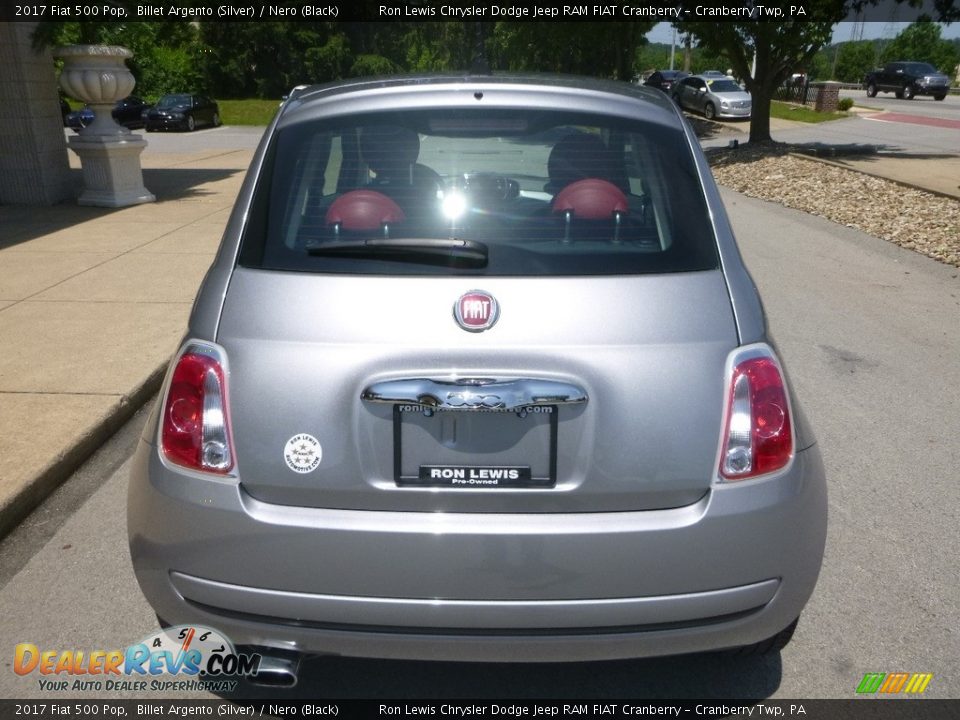 2017 Fiat 500 Pop Billet Argento (Silver) / Nero (Black) Photo #8