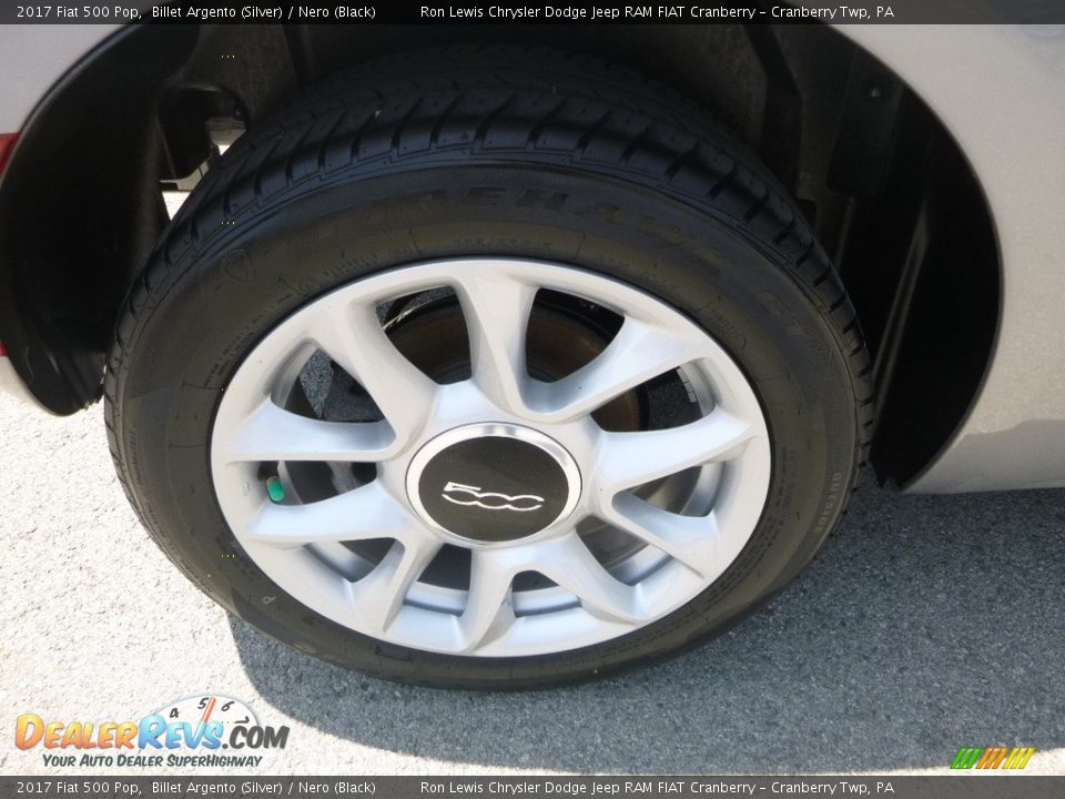 2017 Fiat 500 Pop Billet Argento (Silver) / Nero (Black) Photo #9