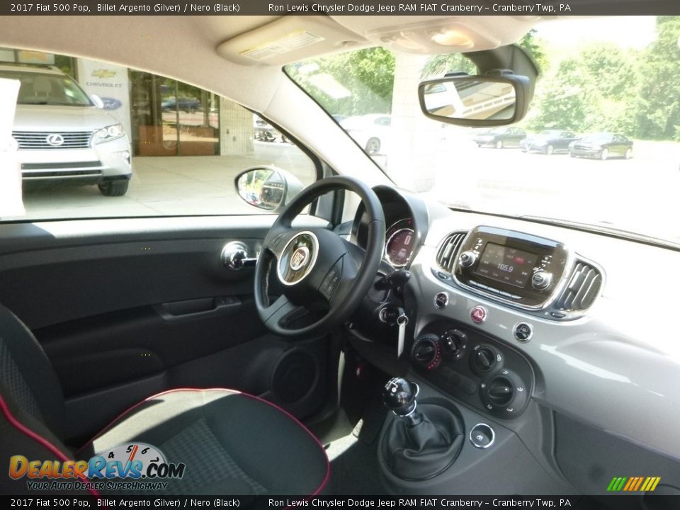 2017 Fiat 500 Pop Billet Argento (Silver) / Nero (Black) Photo #11
