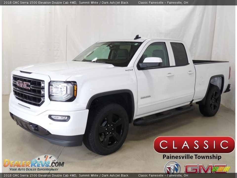 2018 GMC Sierra 1500 Elevation Double Cab 4WD Summit White / Dark Ash/Jet Black Photo #1