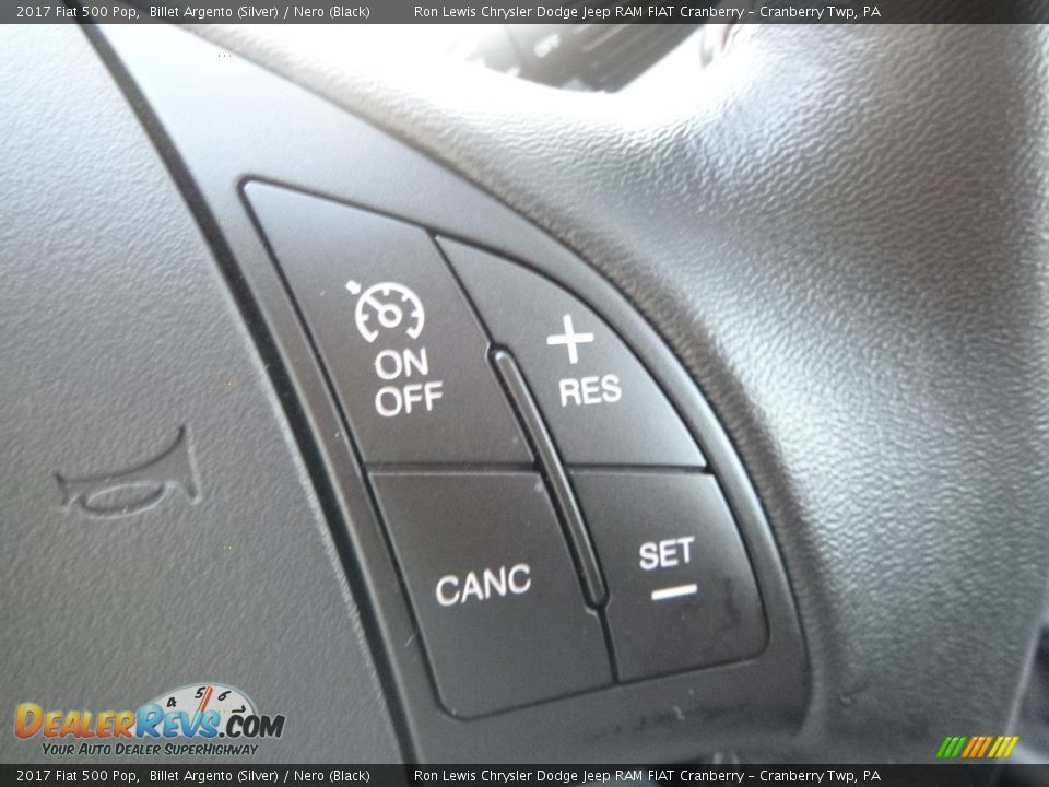 2017 Fiat 500 Pop Billet Argento (Silver) / Nero (Black) Photo #18