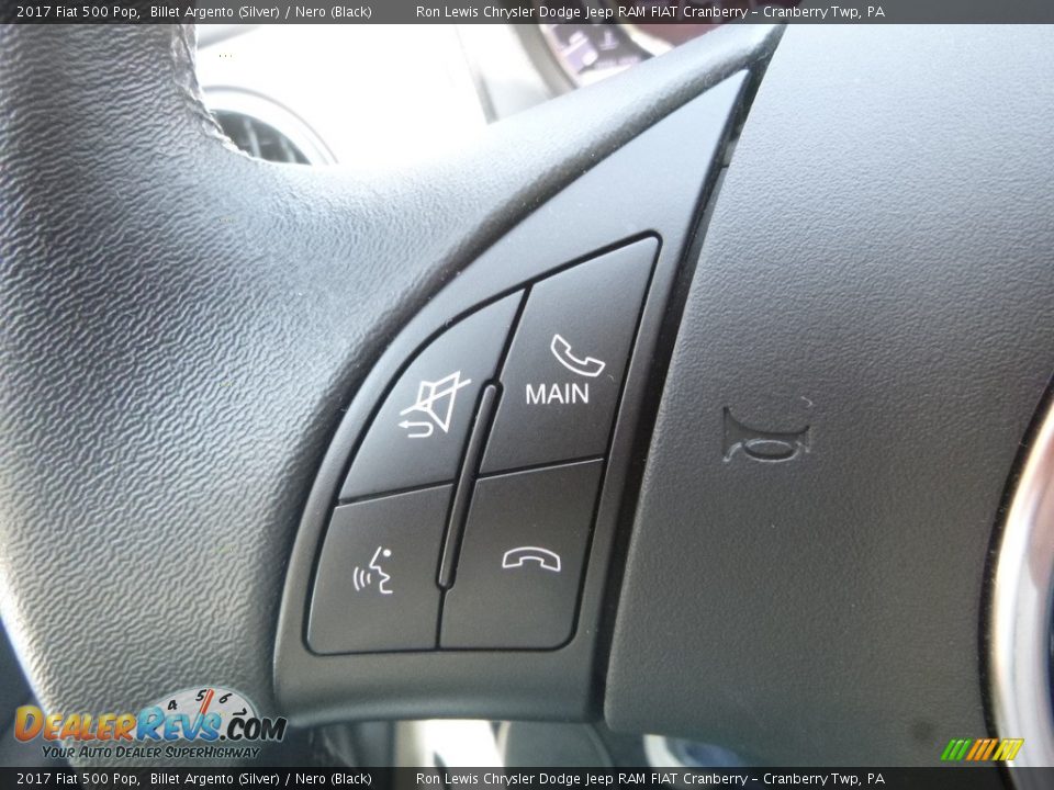 2017 Fiat 500 Pop Billet Argento (Silver) / Nero (Black) Photo #19